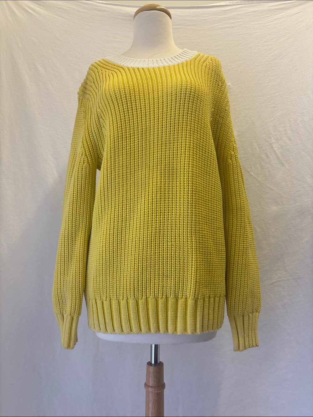 Kate Spade Saturday Yellow Chunky Knit Crewneck Sweater